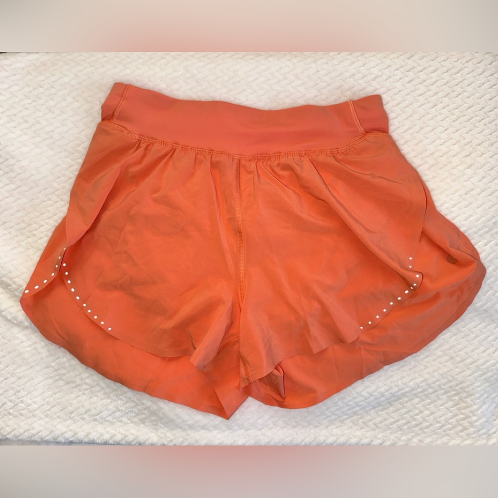NWT Lululemon Fast and Free Reflective High Rise Classic Fit Short 3” Coral